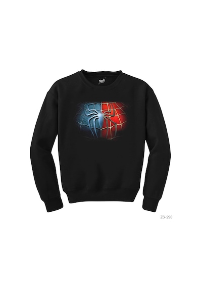 Spiderman Black Red Siyah Sweatshirt Siyah