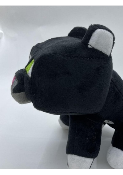 Minecraft Tuxedo Cat Plush Kara Kedi İthal Premium Sevimli Karakter Oyuncak 22 Cm