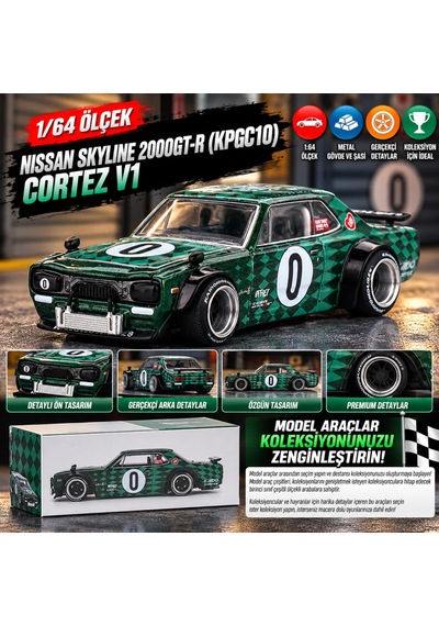 X Kaido House 1/64 Nissan Skyline 2000gt-r Kpgc10 Cortez V1 Çok Renkli