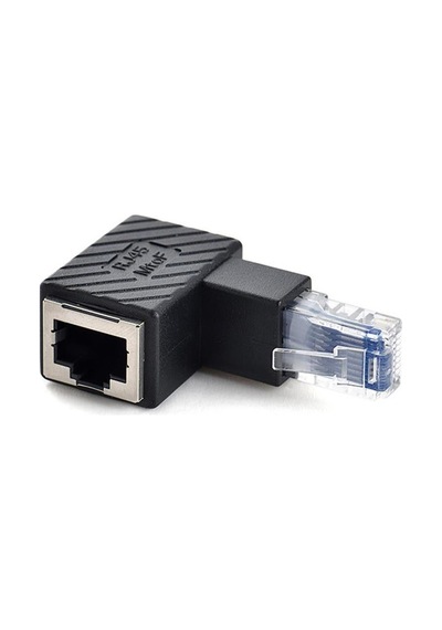 RJ45 Dişi - Erkek 90 Derece İnternet Ethernet CAT Kablo Çevirici