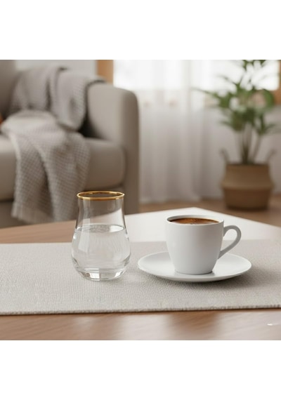 Lüks Kahve Yanı Su Bardağı - 6'lı Set - Kristal Kesim Cam Likör Bardağı - Ayaklı Şık Sunum Bardağı - Kahve Yanı İkramlığı 60 Ml Çok Renkli