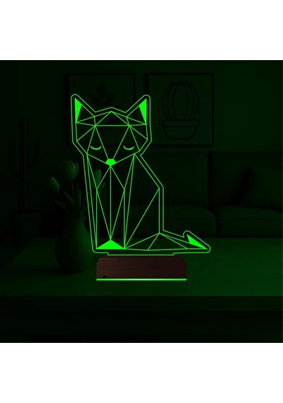 Luvivia Kurnaz Tilki 3d Lamba - Masa Gece Lambası Şeffaf