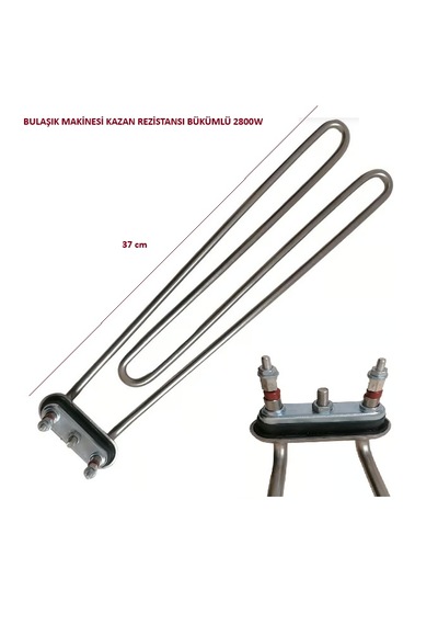 Bulaşık Makinesi Kazan Rezistansı Bükümlü 2800w L:37cm 230v R5105 1