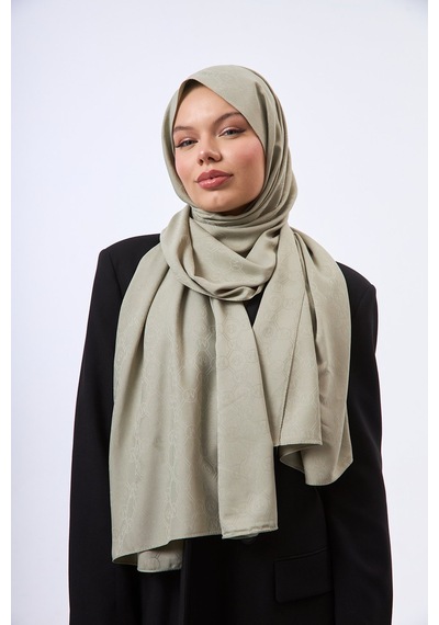 Mirsoy Scarf Mir Modern Desen Şal Açık Yeşil