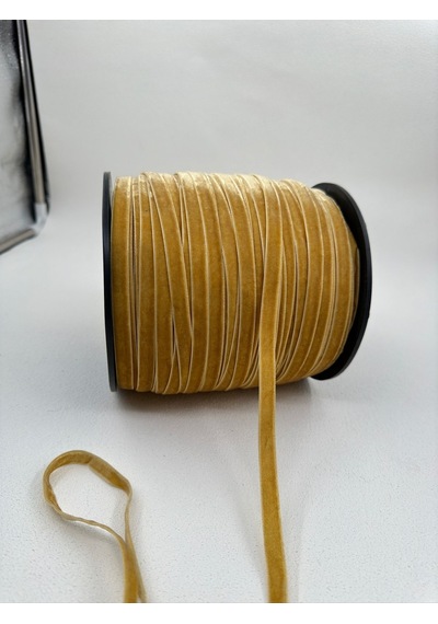 Paşateks - 1 Cm Düz Kadife-5 Metre Buğday