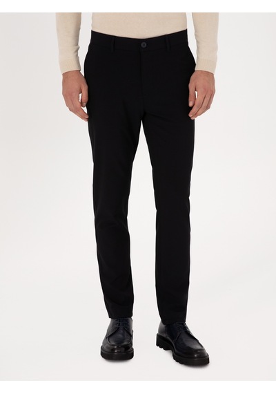 Cacharel Lacivert Slim Fit Basic Kanvas Pantolon