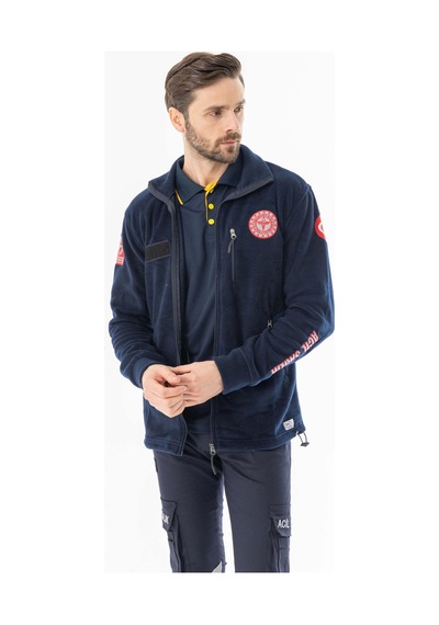 112 Acil Tıp Teknisyeni Fermuarlı Polar Ceket Unisex Att006 Lacivert