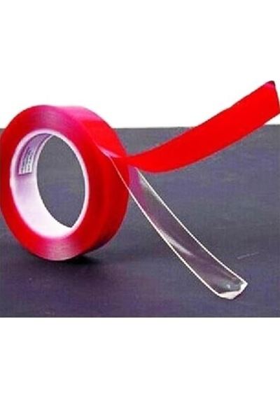 Ollevra 2 Metre Güçlü Yapışkanlı Çift Taraflı Slikon Pratik Şeffaf Bant