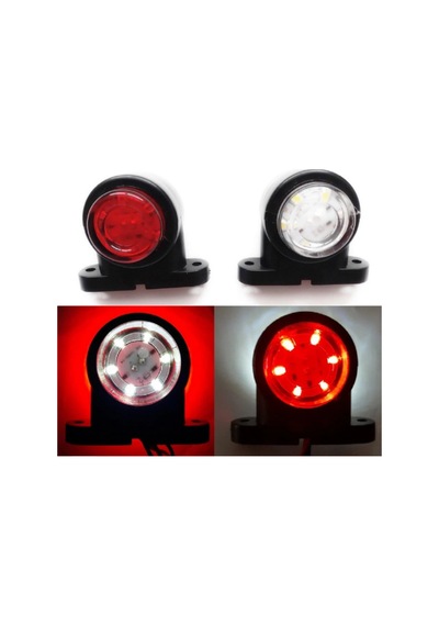 Ahmet Otomotiv 4'lü Paket 12 Ledli Mini Takoz Kırmızı Beyaz 12volt-24volt