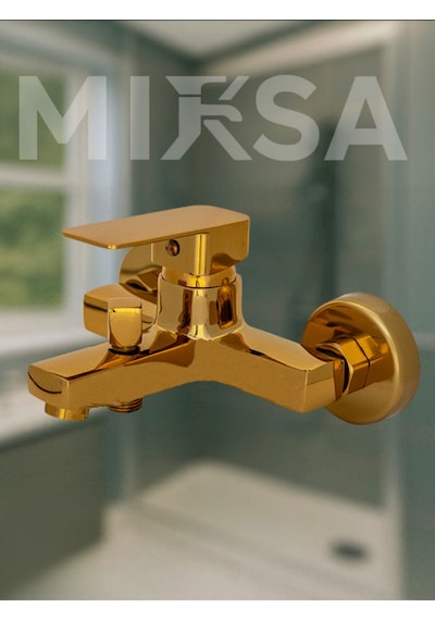 Gold Kare Banyo Duş Bataryası Ağır Gövdeli, Yerli Üretim Altın