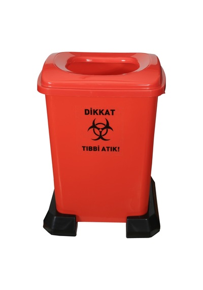 A Kalite Plastik Tıbbi Atık Çöp Konteyneri 50 Litre