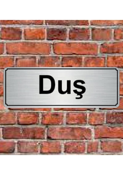 10X20 Cm Duş Yazılı Metal Yönlendirme Levhası