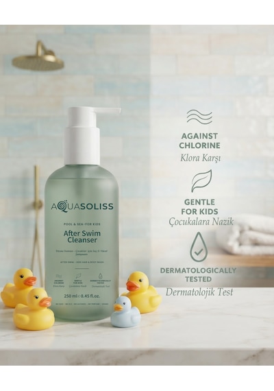 Aquasoliss After-swim Cleanser-çocuk Yüzme Sonrası Saç ve Vücut Şampuanı - Parfümsüz  250 Ml