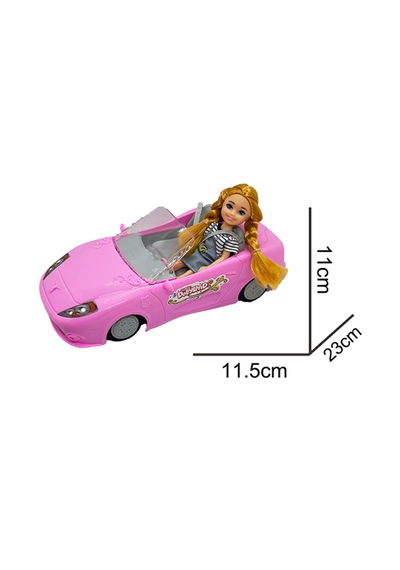 Full Fonksiyon Uzaktan Kumandalı Dollyland Rüya Arabası 1:18 Ölçek Pembe