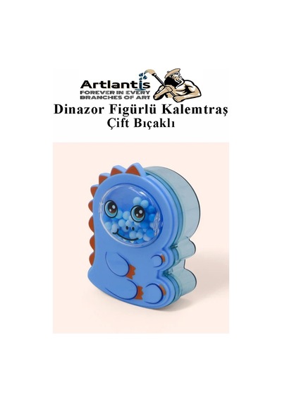 Dinazor Kalemtraş 4 Renk 1 Paket Hazneli Jumbo Kalemtıraş Dinazorlu Standart Kalem Açacağı Sevimli Plastik