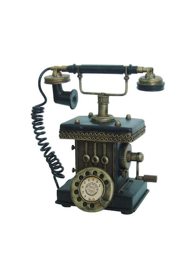 Dekoratif Metal Telefon Kumbaralı Kumbara Biblo Hediyelik