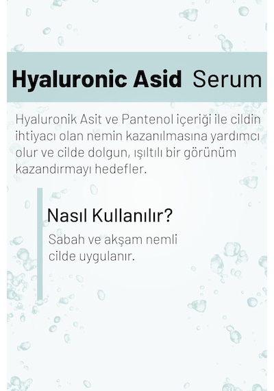 Yoğun Nemlendirici Bakım Serumu Hyaluronic Acid 2% B5 Tüm Cilt Tipleri İçin Hyaluronıc Asıd Serum