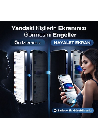 Ferro iPhone Uyumlu 17e 5d Hayalet Ekran Koruyucu - Aparatlı Kolay Uygulama - 9h Tam Kaplama Full Cam