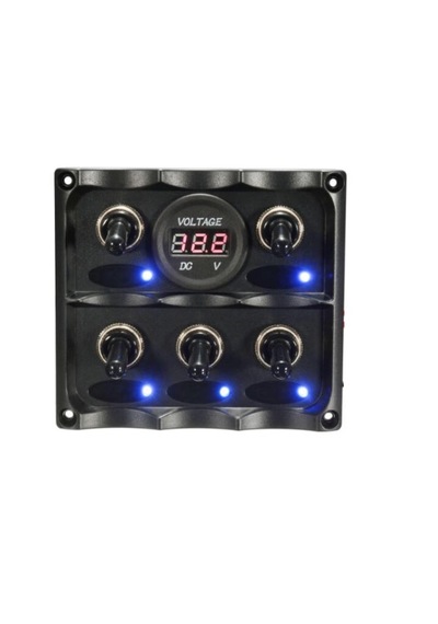 Sealux Marine 5li Switch Panel Digital Volt Metreli 12/24v