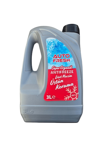 Autofresh Organik Antifriz 3 Lt -52 Kışlık Antifiriz Korozyon Aşınma Önleyici Kırmızı