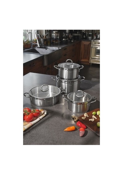 Hısar Tencere Setı Celık 8 Prc Orıon Inox