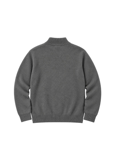Battalmoda Erkek Büyük Beden Füme Hattush Dik Yaka Cepli Triko Hırka 3xl-4xl-5xl-6xl