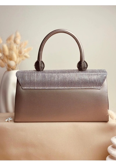 Elora Atelier Elora Glam Gümüş Kapaklı Vizon Çanta Çok Renkli