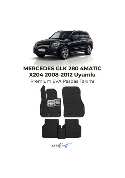 OtoCraft Mercedes Glk 280.4matıc X204 2008-2012 Araca Özel 3d Havuzlu Eva Paspas Tam Set 5 Parça