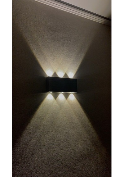 Elektrikle Çalışır, 12 Watt 3000 Kelvin Ledli, İç Ve Dış Mekan Aplik, Yüksek Işık Güçlü Led Aplik Gün Işığı