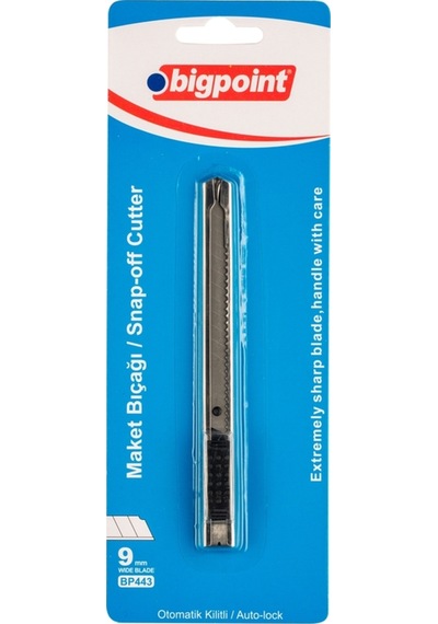 Cep Tipi Maket Bıçağı, Karbon Çeliğinden Kırılıp Yenilenebilir Metal Falçata, 9 Mm