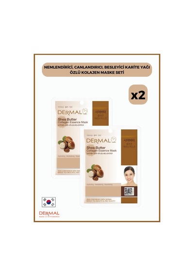 Dermal Karite Yağı Özlü Kolajen Maskesi 2 x 23 G