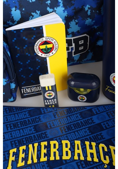 Lisanslı Fenerbahçe Full Kırtasiye Seti Kamuflaj Büyük Boy Lise Okul Çantası,kalem Çantası Ve 500 Ml Çelik Termos Seti Diğer