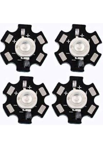 4 Adet 3W Uv Led Power Led 395 400 Nm 3 Watt Ultravıole Mor Işık
