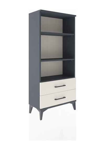 Arges Dolap 3 Raflı 2 Çekmeceli 60x30x134 Antrasit-aytaşı Antrasit