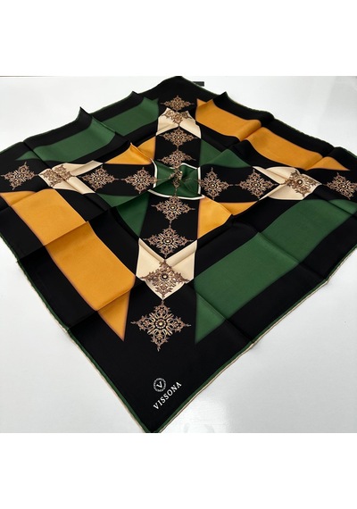 Vissona Twill İpek Eşarp Ipk6006-31674 Çok Renkli