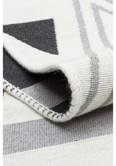 Arya Ar 18 Yellow Grey %100 Geri Dönüşümlü Pamuktan Çift Taraflı Yıkanabilir Modern Dekoratif Kilim