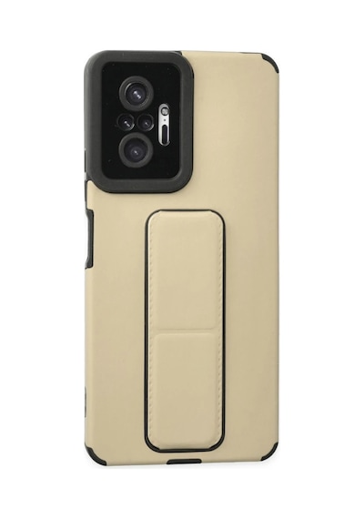 Xiaomi Redmi Note 10 Pro Kılıf Mega Standlı Silikon - Gold 0.2M-Çok Renkli