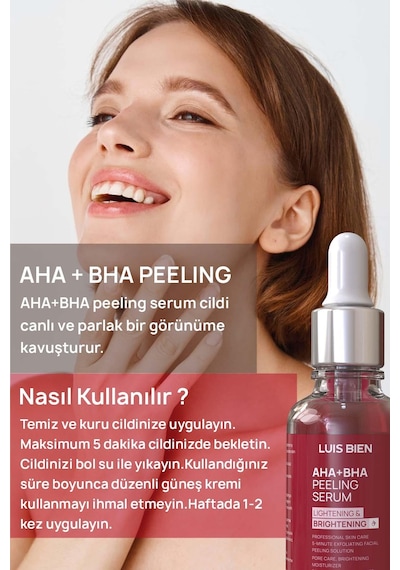 Luis Bien Aha-Bha Cilt Tonu Eşitleyici Kırmızı Peeling Serum 30 ML
