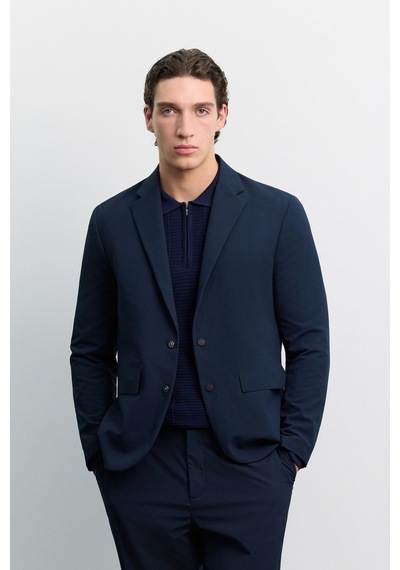 Avva Erkek Lacivert Mono Yaka Çıtçıt Kapama Kırışmayan Su İtici Teknik Kumaş Comfort Slim Fit Ceket A62y4000 Avva Erkek Lacivert Mono Yaka Çıtçıt Kapama Kırışmayan Su İtici Teknik Kumaş Comfort Slim Fit Ceket A62y4000