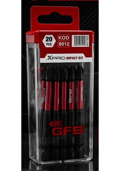 Gfb Xpro 8013 Ph-2 90mm Darbeli Yıldız Tornavida Ucu 20 Adet