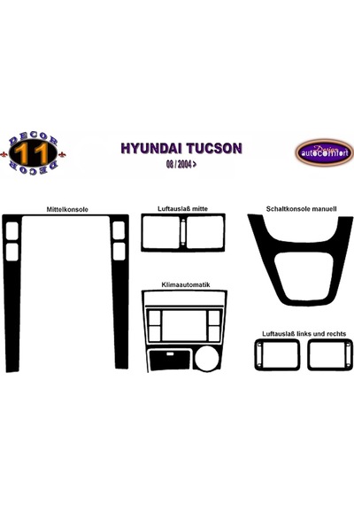 Hyundai Tucson Otomatik Konsol/Maun Kaplama 2004+ 11.Prç (522195666)