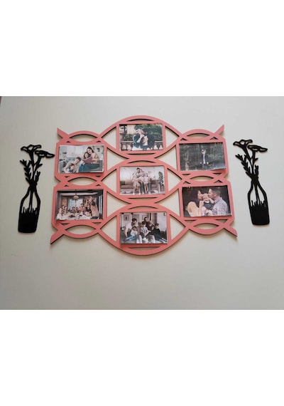3 Takım Modern Çoklu Çerçeve 7 Fotoğraflık Kişiye Özel Renk 3 Lü Set