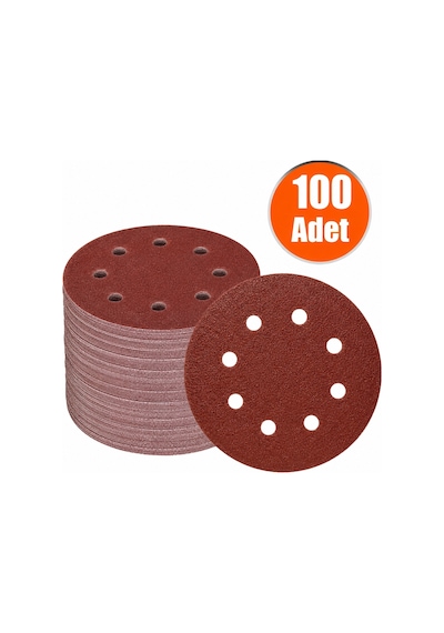 125mm. 150 Kum 8 Delikli Cırt Zımpara Nk 100 Adet