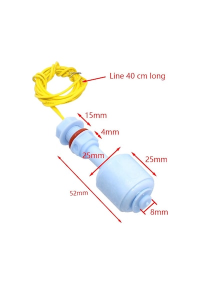 52mm Dikey Tip Su Sıvı Seviye Sensörü Plastik 10W NC Şamandıra
