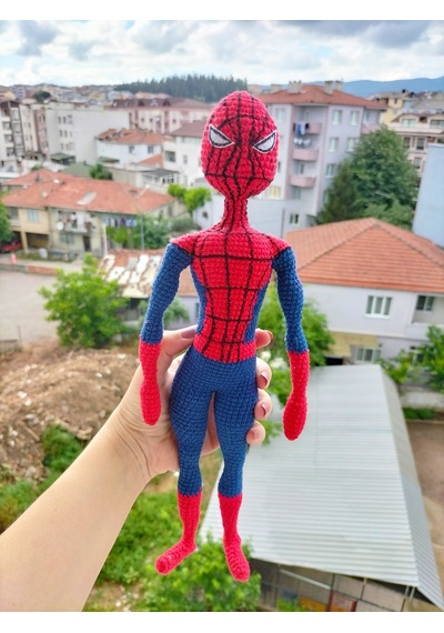 Amigurumi Spiderman Örümcek Adam Mervel Karakter Hediyelik Oyuncak
