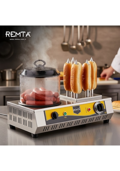 Remta 4 Kazıklı Hot Dog Makinesi Kz01