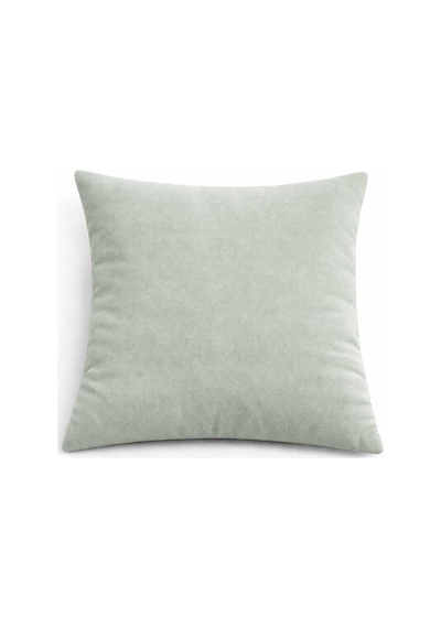 Kadife Dokulu Açık Gri Kırlent Yastık Kılıfı 2 Adet 45 X 45 Cm