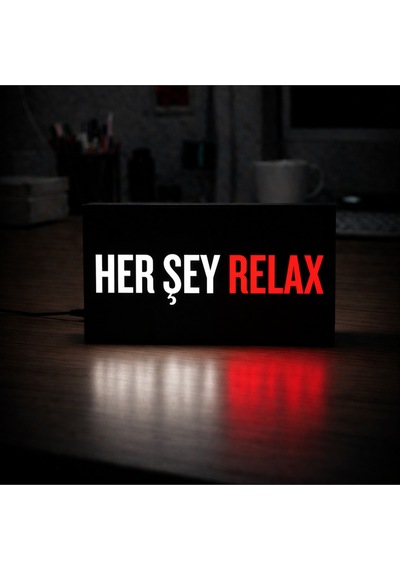 Masa Lambası - Her Şey Relax Adaptörlü Dekoratif & Hediyelik Lamba Çok Renkli