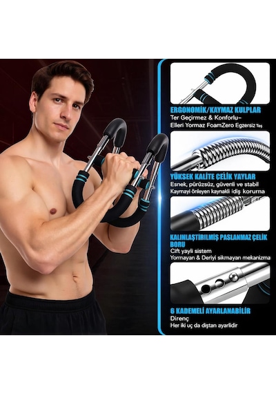 Valkyrie 3 Kademeli Ayarlanabilir Dirençli Çok Fonksiyonlu Egzersiz Aleti Göğüs Kol Sırt Bacak Kas Biceps Triceps Geliştirici