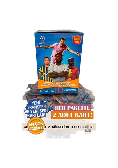 Futbolcu Kartı Süper Final 50 Paket 100 Adet - Transfer Oyuncu Kartları Yeni